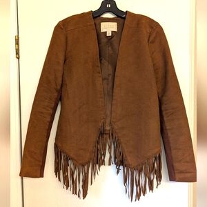 Hinge Brown Fringe Women's Jacket